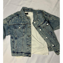 Load image into Gallery viewer, Denim Pearl Jacket - Haus of Reneé Boutique
