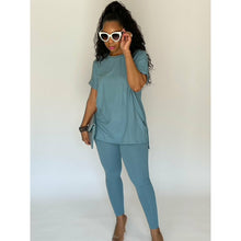 Load image into Gallery viewer, Chic and Soft Legging Set -Short Sleeve-Round neck
