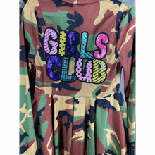 Load image into Gallery viewer, Girls Club Patchwork Camo Jacket-Plus
