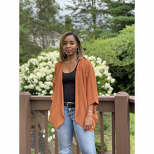Load image into Gallery viewer, Chiffon Cardigan with Shoulder Pleat
