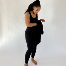 Load image into Gallery viewer, Sweater Weather Lounge Collection- 4pc Legging &amp; Jogger Set-Black
