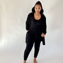 Load image into Gallery viewer, Sweater Weather Lounge Collection - 3pc Legging &amp; Jogger Set-Black
