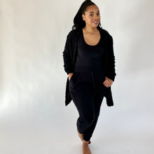 Load image into Gallery viewer, Sweater Weather Lounge Collection- 4pc Legging &amp; Jogger Set-Black
