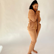 Load image into Gallery viewer, Sweater Weather Lounge Collection- 4pc Legging &amp; Jogger Sets w/ Bodysuit-Deep Camel
